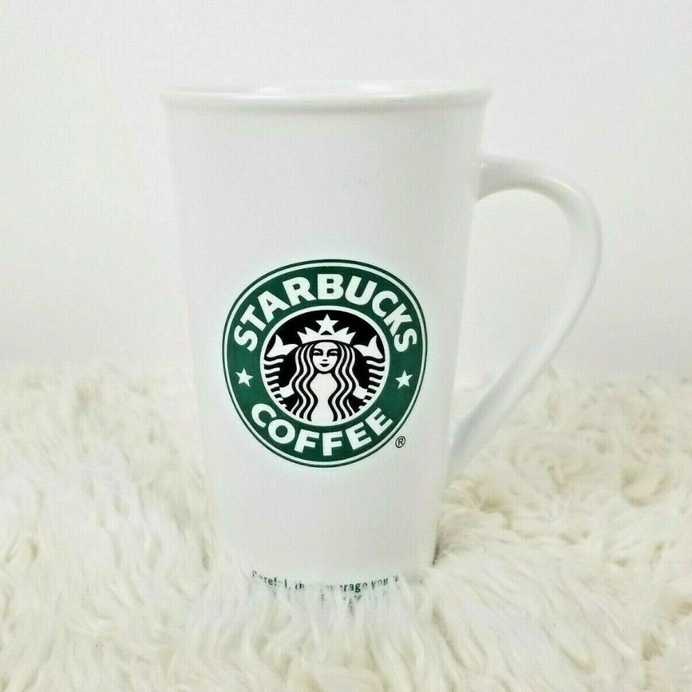 Starbucks 2006 Tall Coffee Cup Mug White Ceramic - Picture 1 of 8